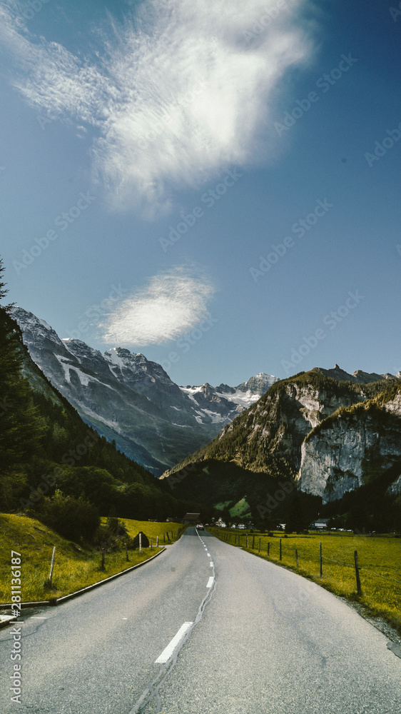 Snowy Swiss Alps Landscape