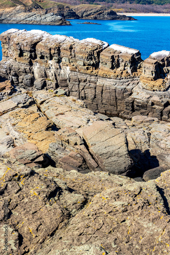 Rock formation Korabite or The Ship Rocks, village of Sinemorets, Bulgarian Black Sea Coast photo