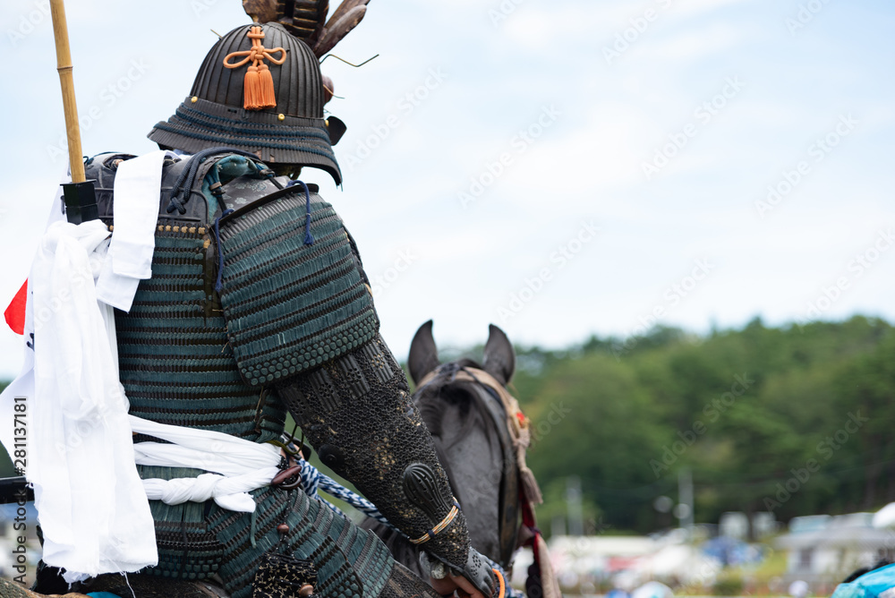 Naklejka premium 騎馬武者