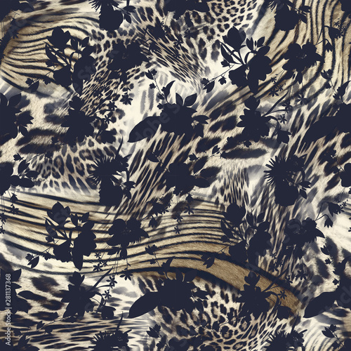 cool abstract animal seamless background tile