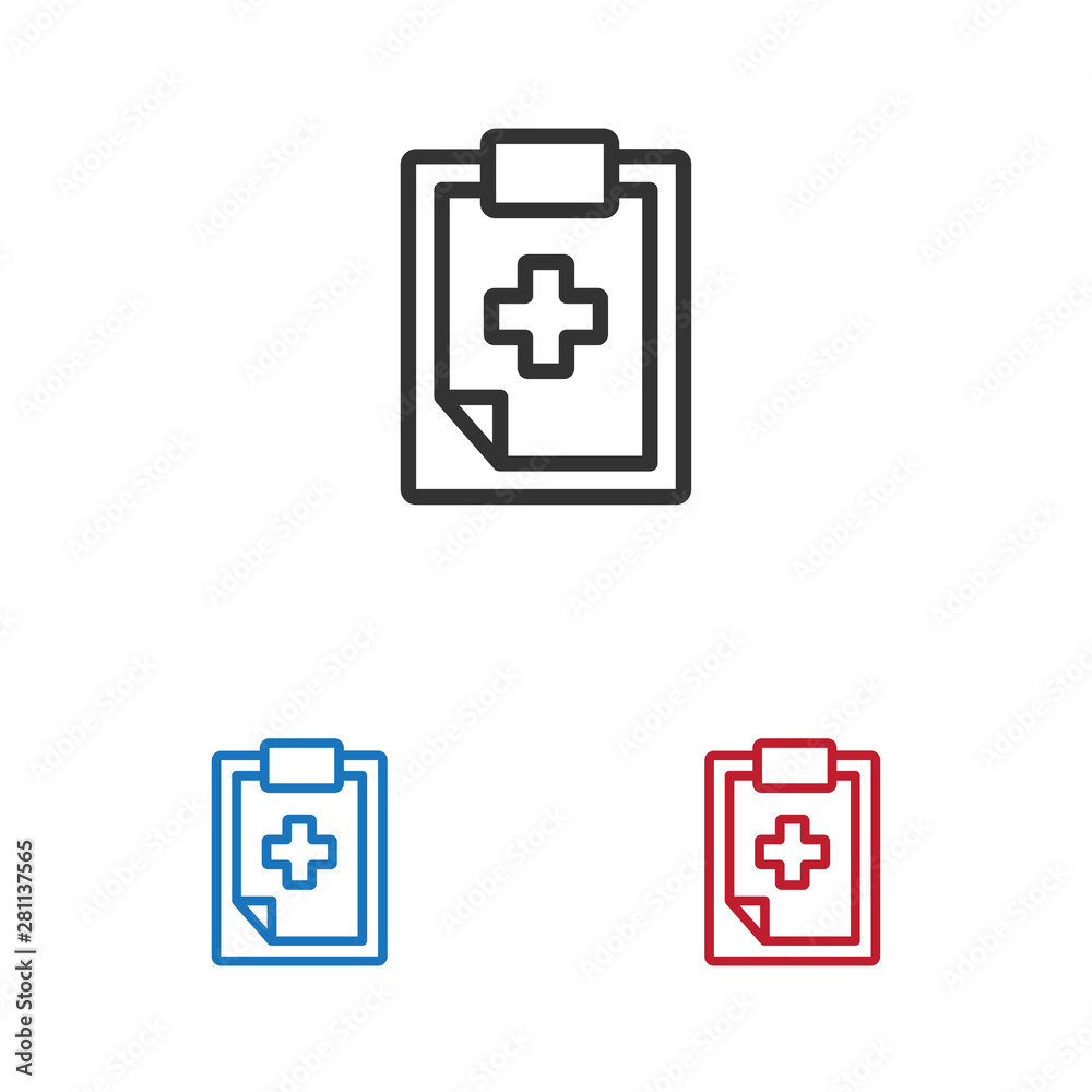 Fototapeta premium Medical history vector icon