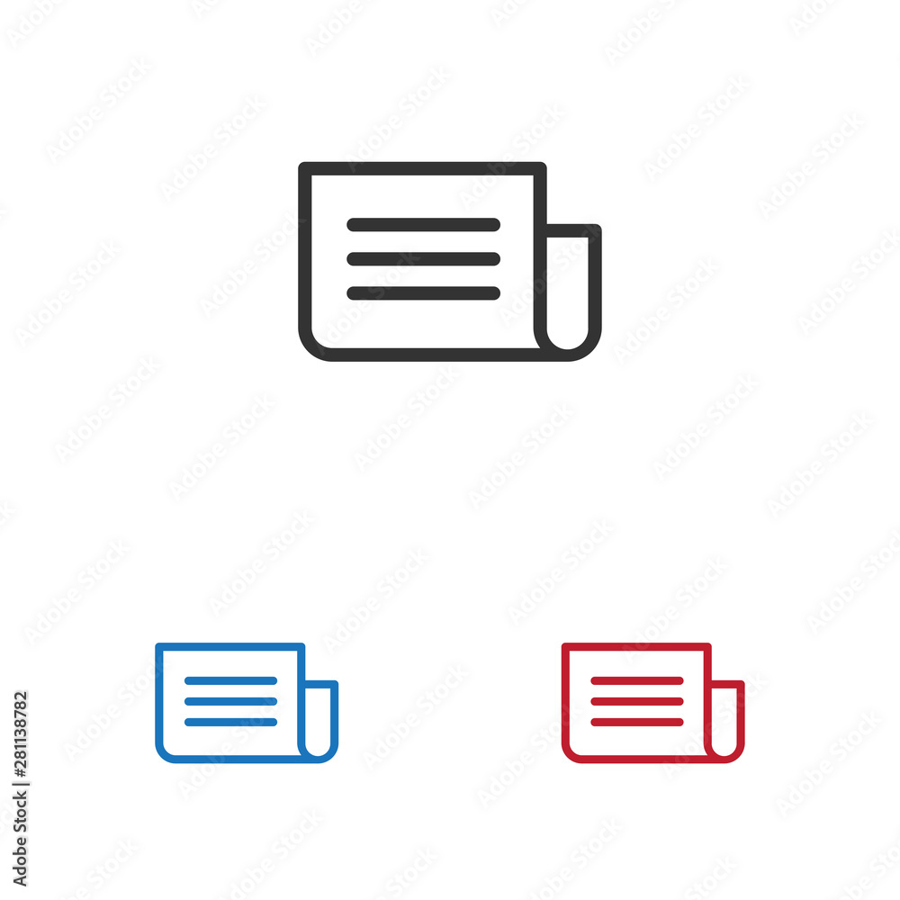 Newspaper vector icon Newspaper vector icon