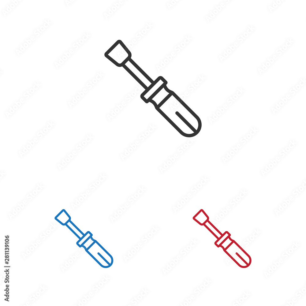 Screwdriver vector icon Screwdriver vector icon