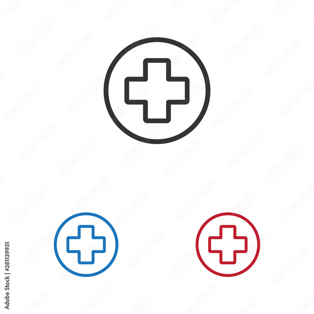 Medical cross vector icon Medical cross vector icon