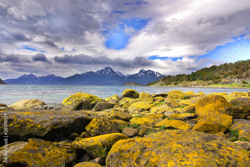 Tierra del Fuego National Park is a national park on the Argentine part of the island of Tierra del Fuego in the ecoregion of Patagonic Forest and Altos Andes, a part of the subantarctic forest photo