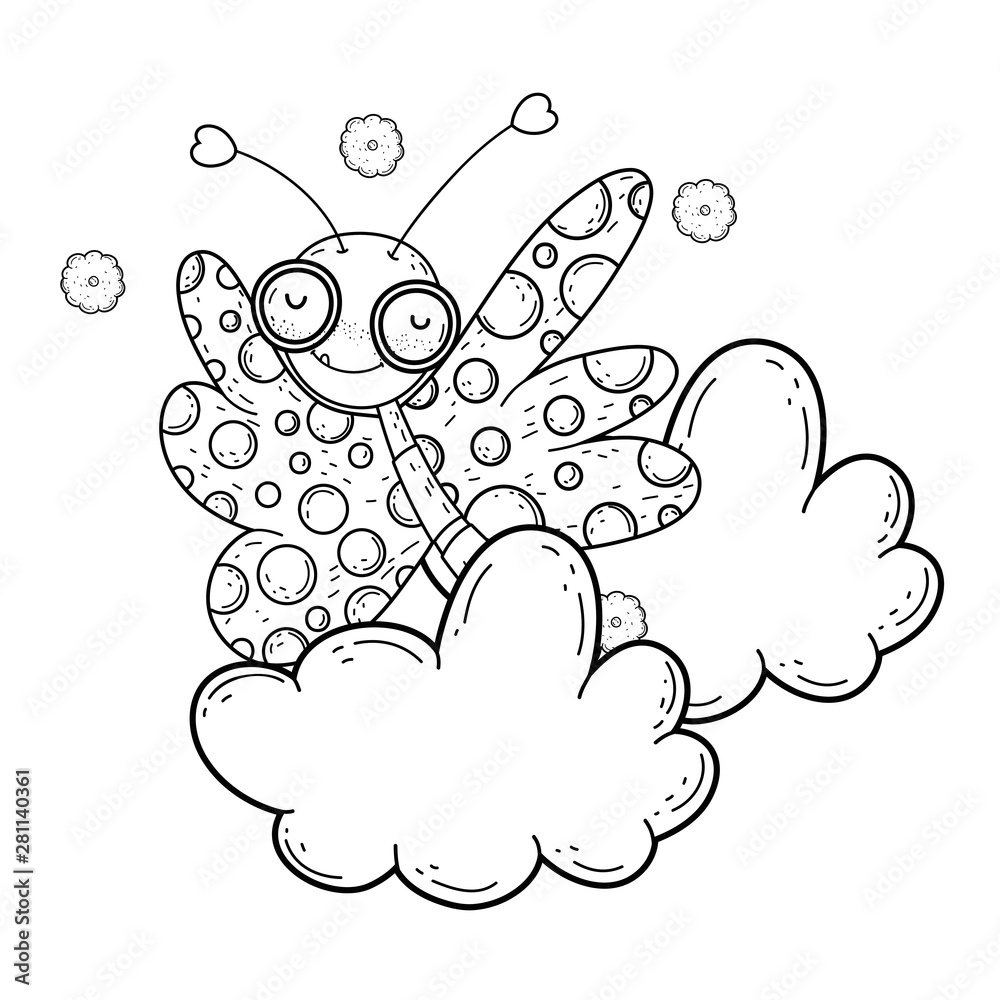 Isolated Butterfly draw cartoon design Isolated Butterfly draw cartoon design