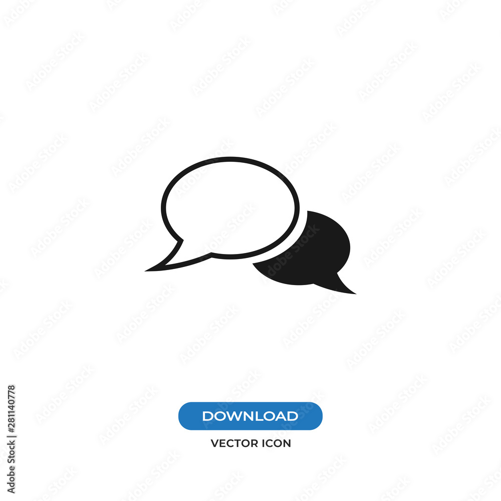 Speech Bubble icon isolated on white background. Speech Bubble icon in trendy design style. Speech Bubble vector icon modern and simple flat symbol for web site, mobile app, UI. Speech Bubble icon isolated on white background. Speech Bubble icon in trendy design style. Speech Bubble vector icon modern and simple flat symbol for web site, mobile app, UI.