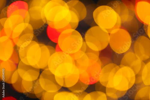 Golden Bokeh Lights Background