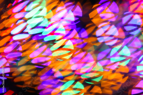 Blurred lights on dark back...