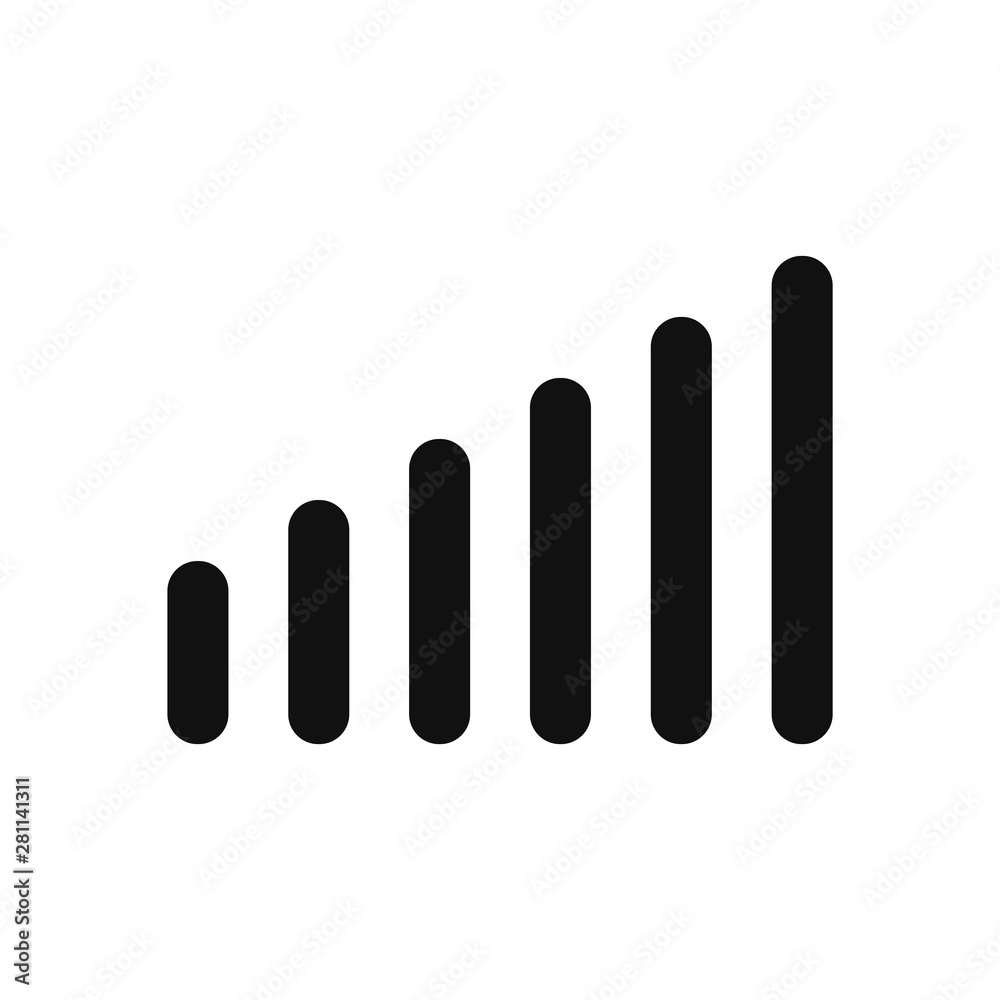 Network signal bar vector icon in modern design style for web site and mobile app Network signal bar vector icon in modern design style for web site and mobile app