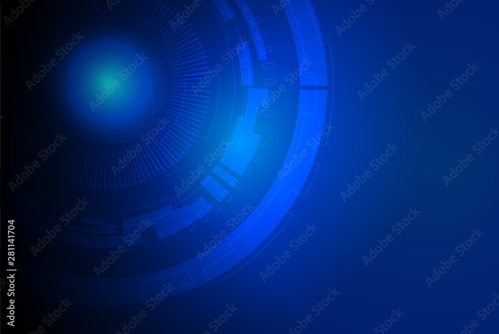 Cyberspace style, Technology abstract, hi-tech and sci-fi concept, Vector illustration background. - Vector