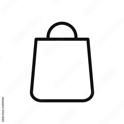 Shopping bag icon vector. Simple shopping bag sign in modern design style for web site and mobile app. EPS10