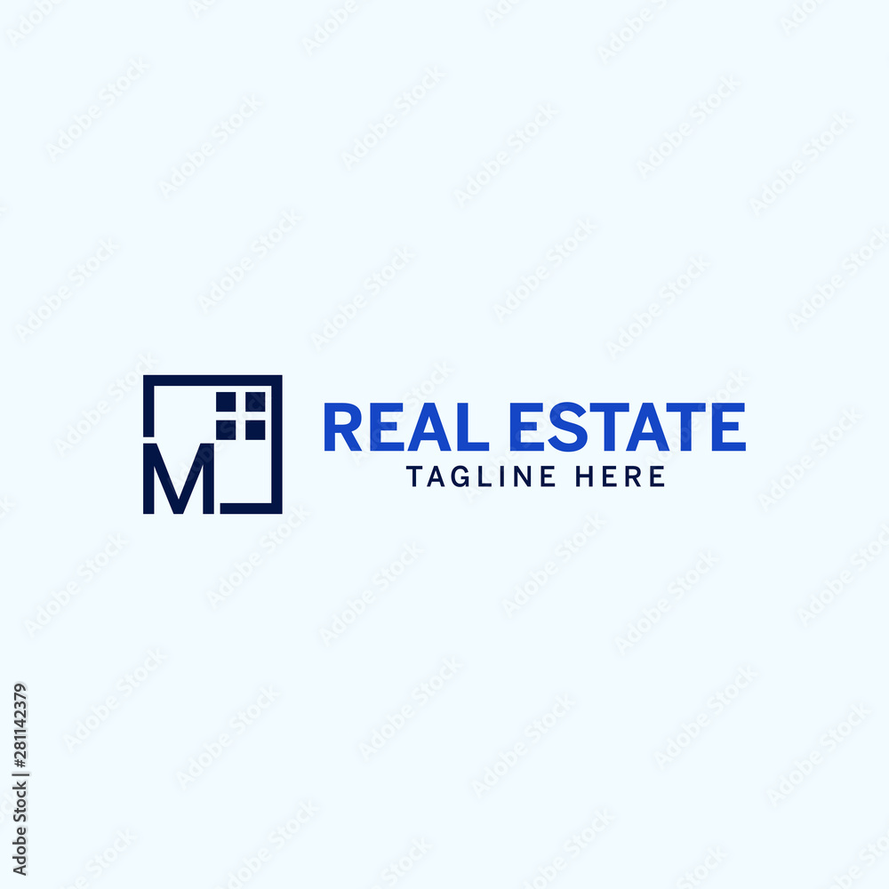 Minimal Blue Real Estate Letter 