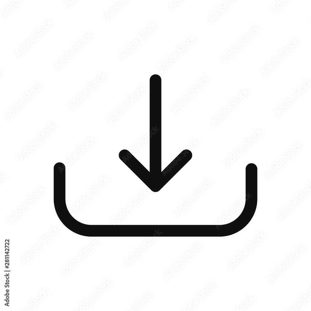 Download icon vector. Simple download sign in modern design style for web site and mobile app. EPS10 Download icon vector. Simple download sign in modern design style for web site and mobile app. EPS10