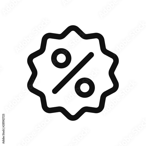 Discount icon vector. Simple discount sign in modern design style for web site and mobile app. EPS10