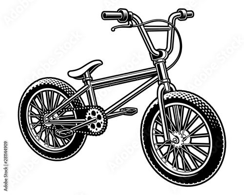 Fotografie, Tablou Vector illustration of a  bmx bicycle