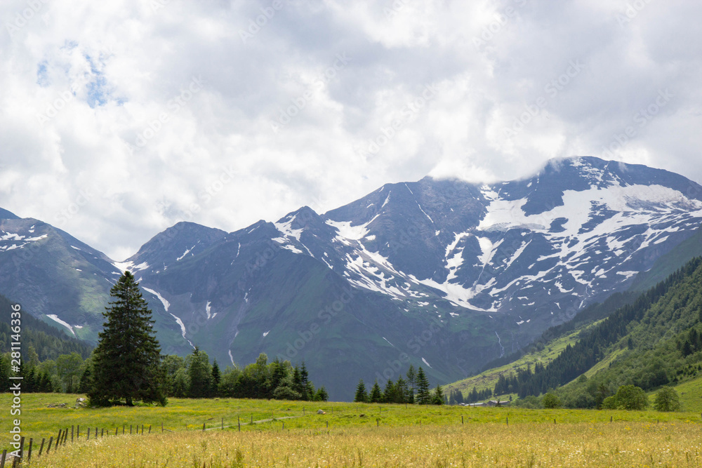 summer view of Austrian alps in Tyrol
