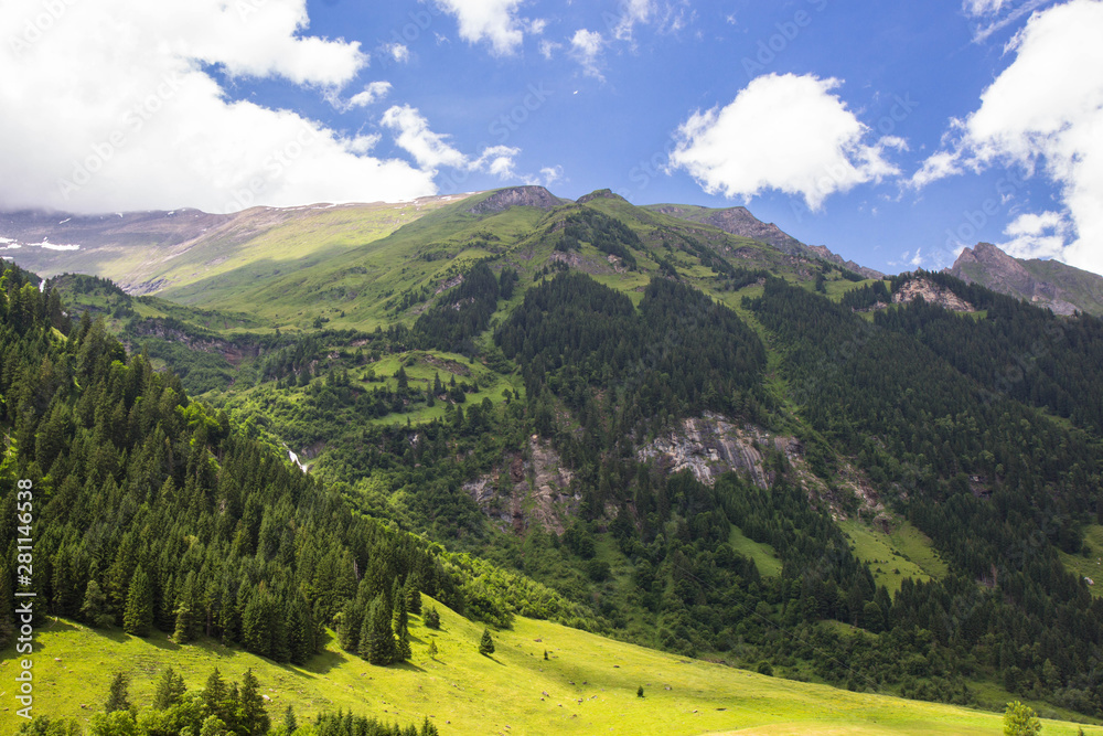 summer view of Austrian alps in Tyrol