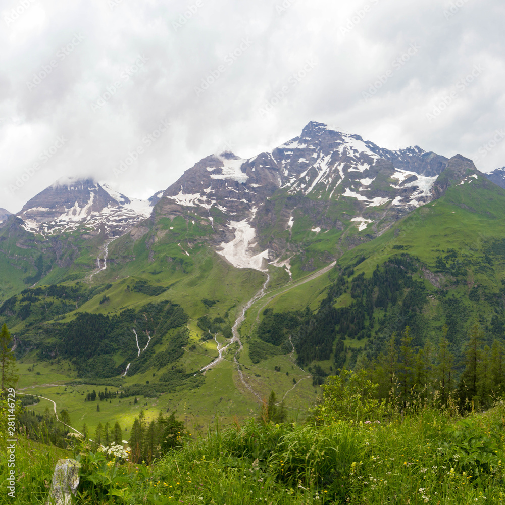 summer view of Austrian alps in Tyrol