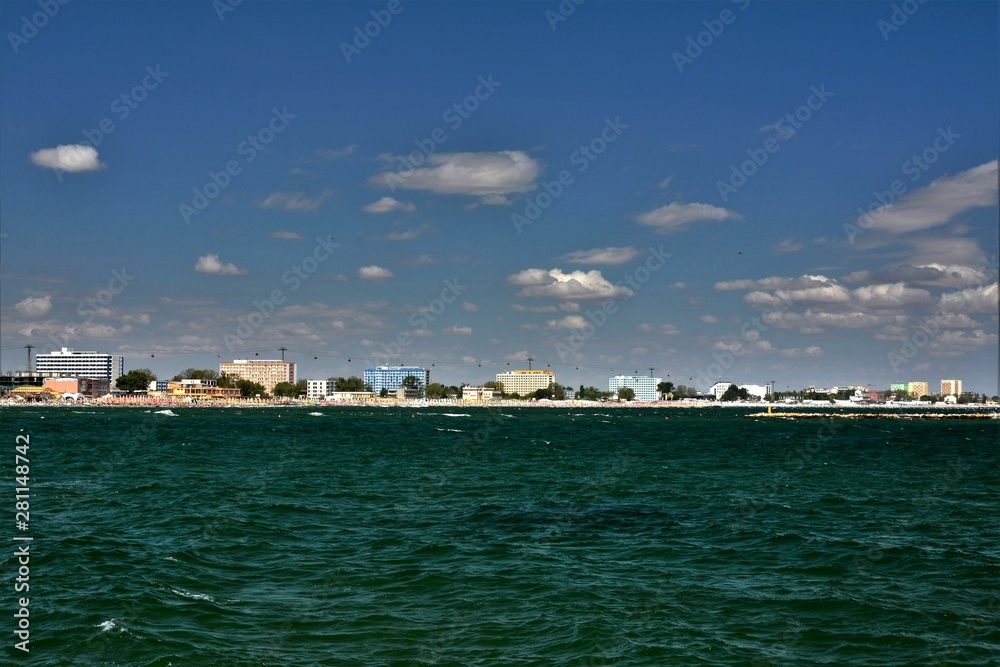 Mamaia resort seen from the black sea Mamaia resort seen from the black sea