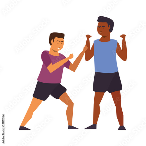 fitness sport exercise lifestyle cartoon