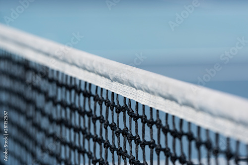 Close up of a tennis net
