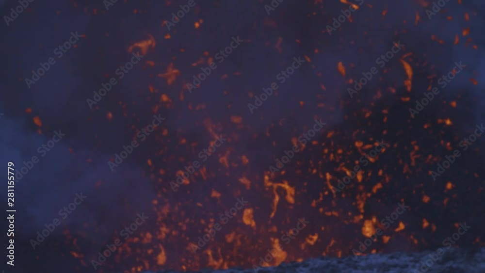 Purple and red volcanic eruption Purple and red volcanic eruption