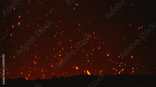 Close up shpt of lava spurting photo