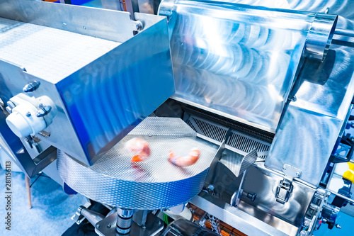 Food industry. Shrimp are o...