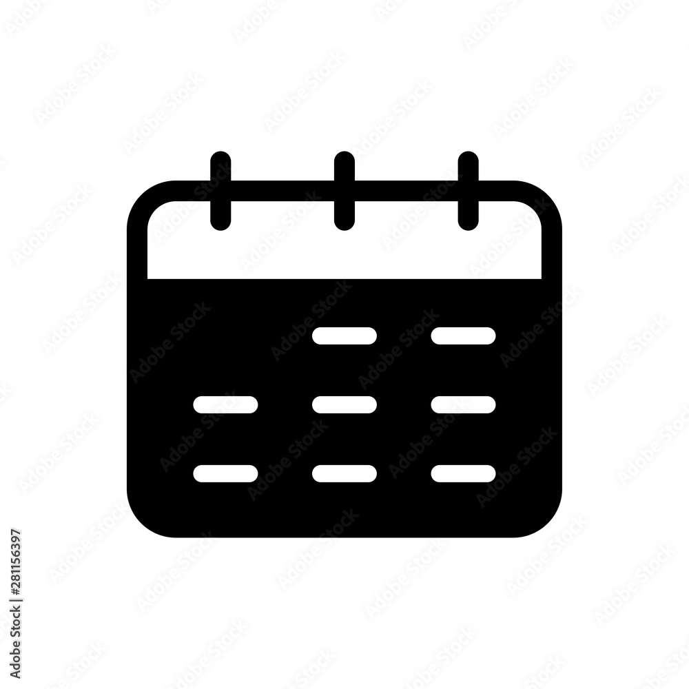 Flat calendar Icon. Calendar on the wall vector Flat calendar Icon. Calendar on the wall vector