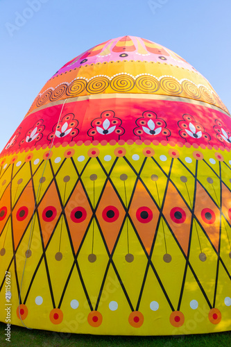 Giant egg in celebration of Pomerode pastime in Santa Catarina, Brazil photo