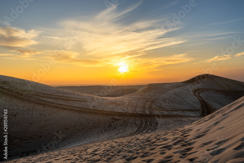Fototapeta Naklejka Na Ścianę i Meble -  Glamis Dunes Sunset