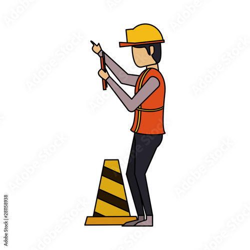 construction architectural engineering work cartoon