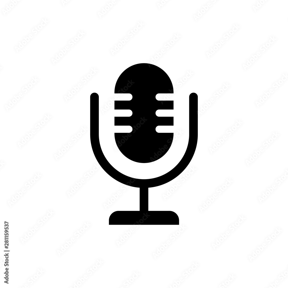 Microphone icon vector design template Microphone icon vector design template