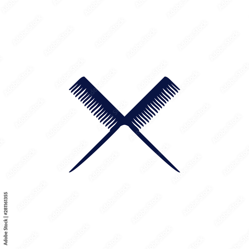 Logo for barbershop, hair salon. Black and white barbershop logotype. Barbershop sign. Vector Illustration Logo for barbershop, hair salon. Black and white barbershop logotype. Barbershop sign. Vector Illustration