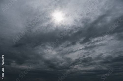 black cloud rainstorm in the vast sky