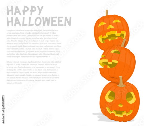 Wallpaper Mural Stack of Jack-O'-lantern on transparent background Torontodigital.ca