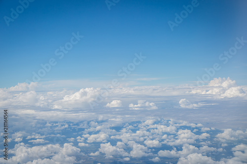 sky and clouds view from airplan