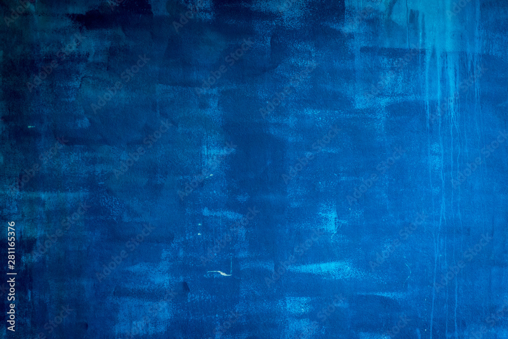 Fototapeta premium Old cement paint blue wall
