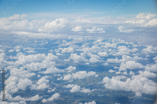 sky and clouds view from airplan © pandaclub23