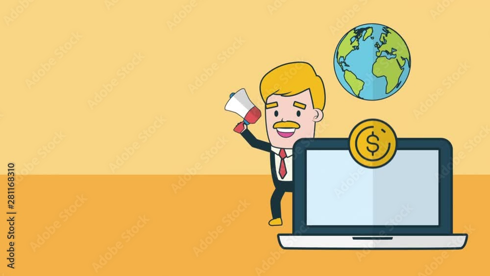 businessman with avatar character businessman with avatar character
