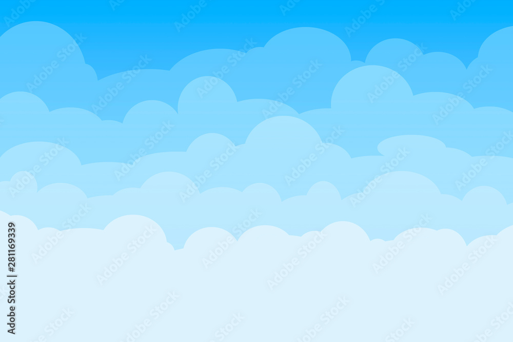 Blue sky with clouds background can be used for poster or presentation design.