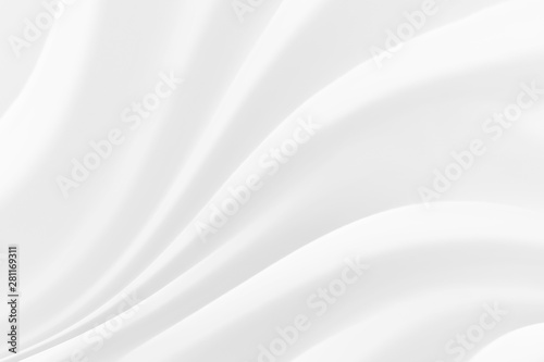 Abstract white , Gray background with clean smooth soft wave can use as wedding background and Luxurious background design. © Freedom Life