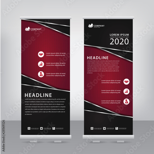 red roll up with a black overlapping combination of silver stripes