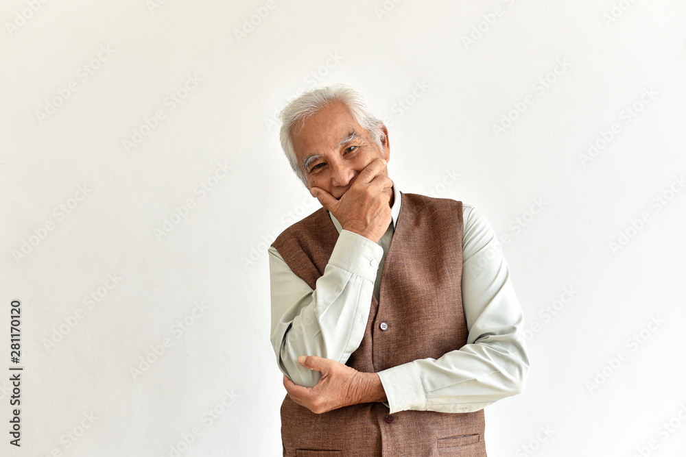 Confusing and forgetful elderly asian man with thinking gesture, Alzheimer's disease, Dementia cognitive brain problem in old pensioner, Senior healthcare concept. Confusing and forgetful elderly asian man with thinking gesture, Alzheimer's disease, Dementia cognitive brain problem in old pensioner, Senior healthcare concept.