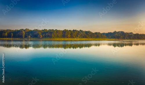  Xuan Huong Lake, Dalat, Vietnam. Panorama