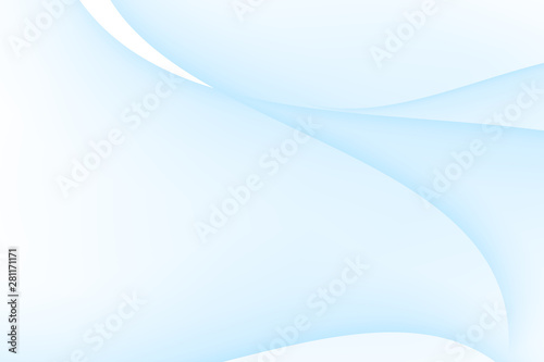 Abstract soft blue curve on white background wallpaper, copy space composition, aqua concept.