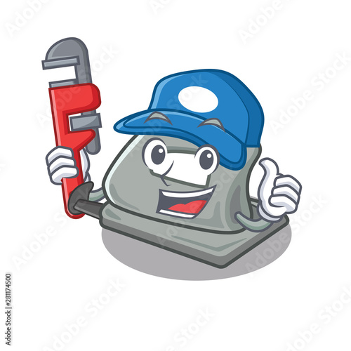 Plumber hole puncher in the cartoon shape