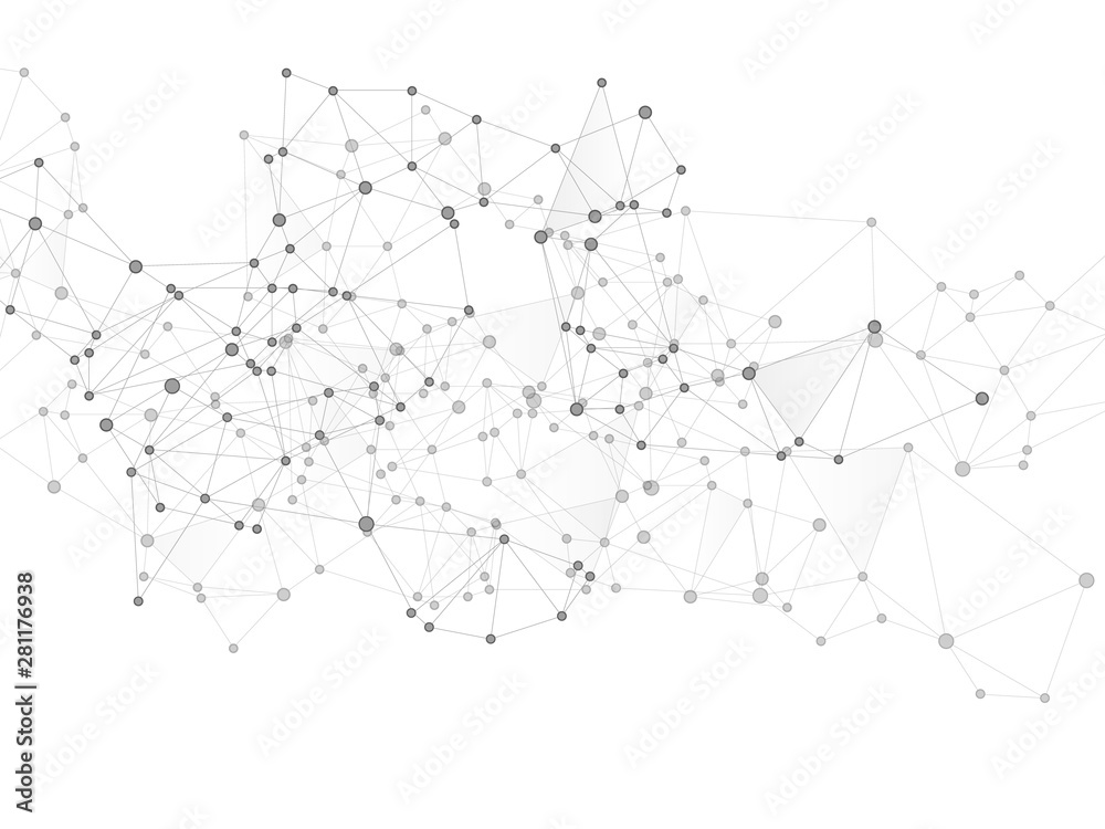 Block chain global network technology concept.