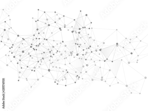 Block chain global network technology concept.
